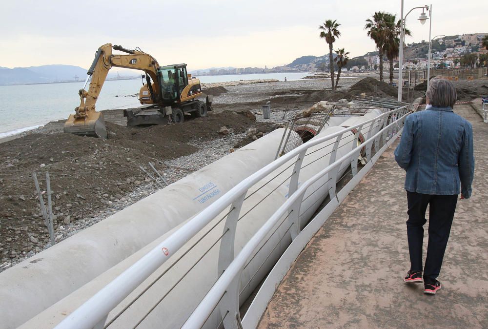 Málaga arregla sus playas tras el temporal