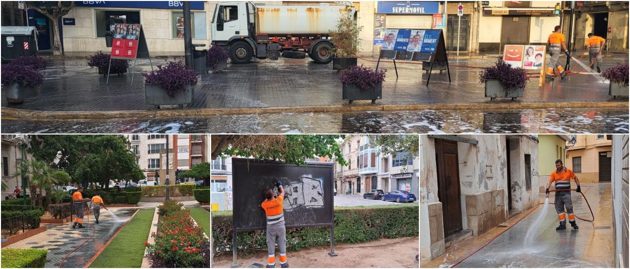El plan de choque de limpieza del Ayuntamiento de Burriana ya está en marcha y se extenderá por todo el municipio.