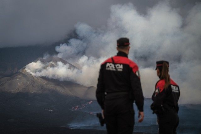 Volcán de La Palma, plataneras y zona de exclusión