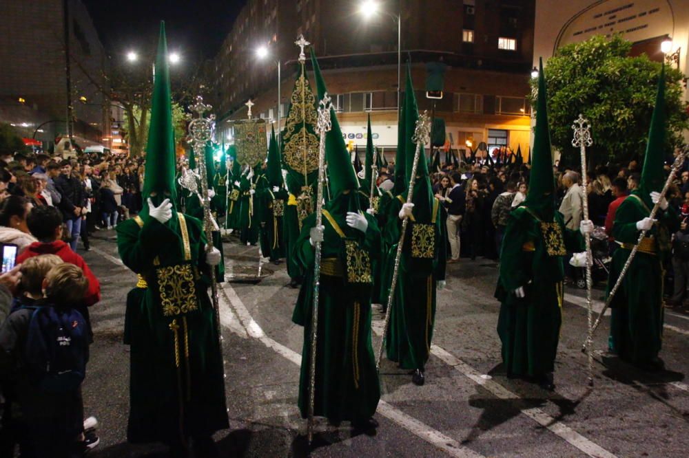 Las imágenes de la cofradía de la Esperanza, la última en procesionar en el Jueves Santo de la Semana Santa de Málaga