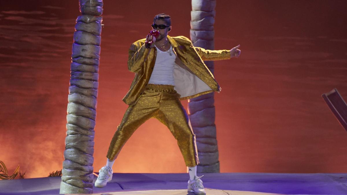 Bad Bunny durante un concierto en Ciudad de México.