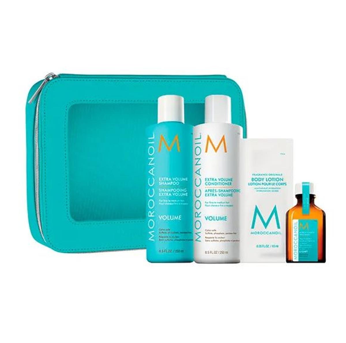 Neceser champú, acondicionador y tratamiento de Moroccanoil