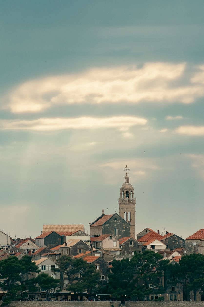 Catedral de San Marcos en el casco antiguo de Korčula