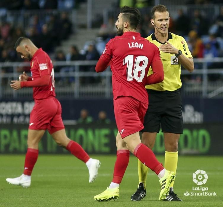 Partido del Málaga CF - Fuenlabrada en La Rosaleda.