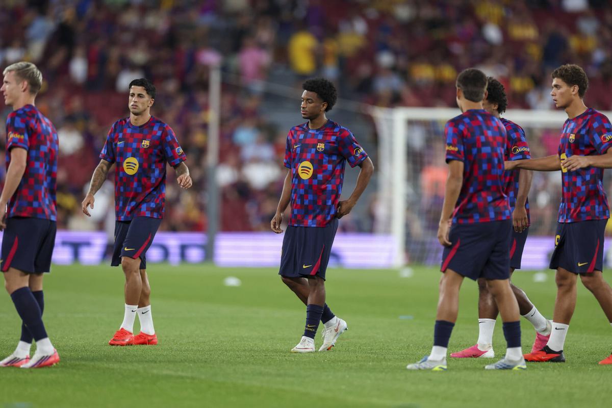 Balde, antes del partido frente al Athletic, en el Spotify Camp Nou