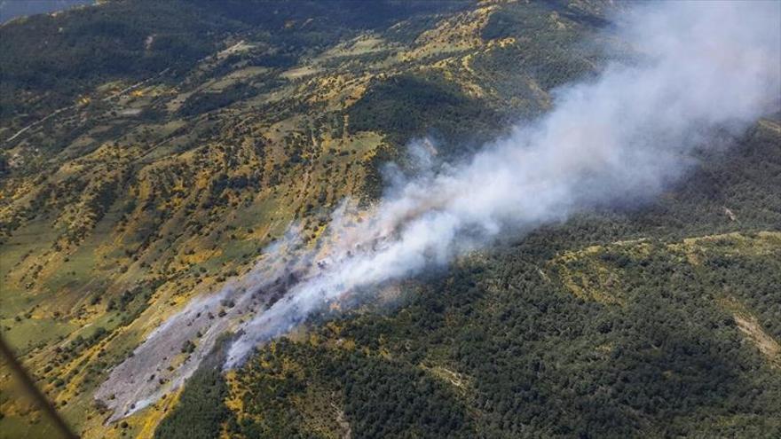 Un rayo causa un incendio que calcina 10 hectáreas de bosque