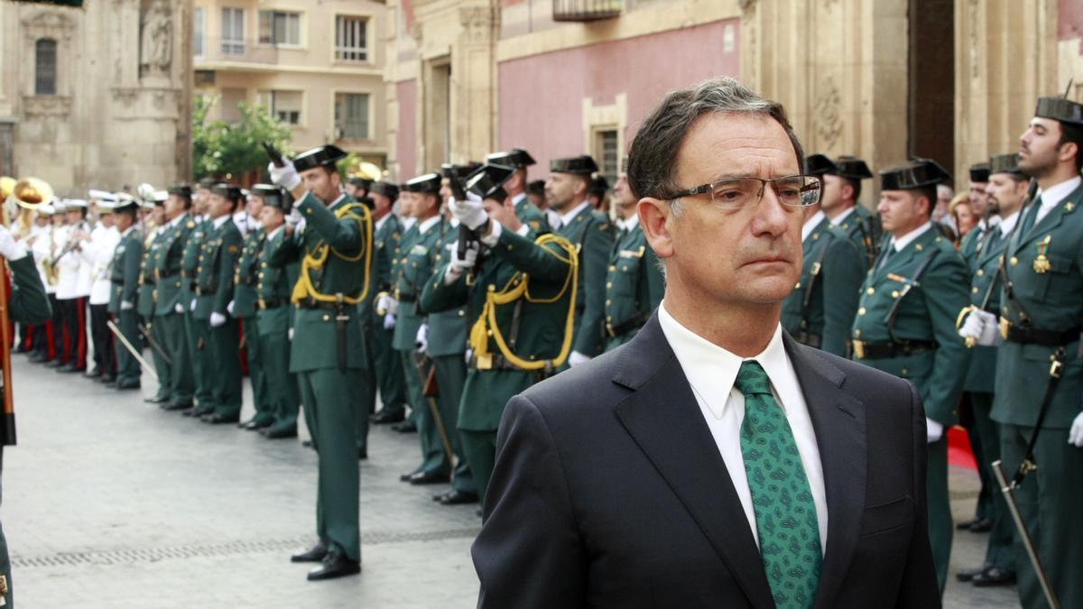 Bascuñana, en un acto en Belluga en 2014, cuando era delegado del Gobierno en Murcia.