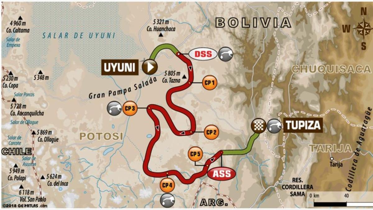 Este es el recorrido de la octava etapa del Dakar 2018