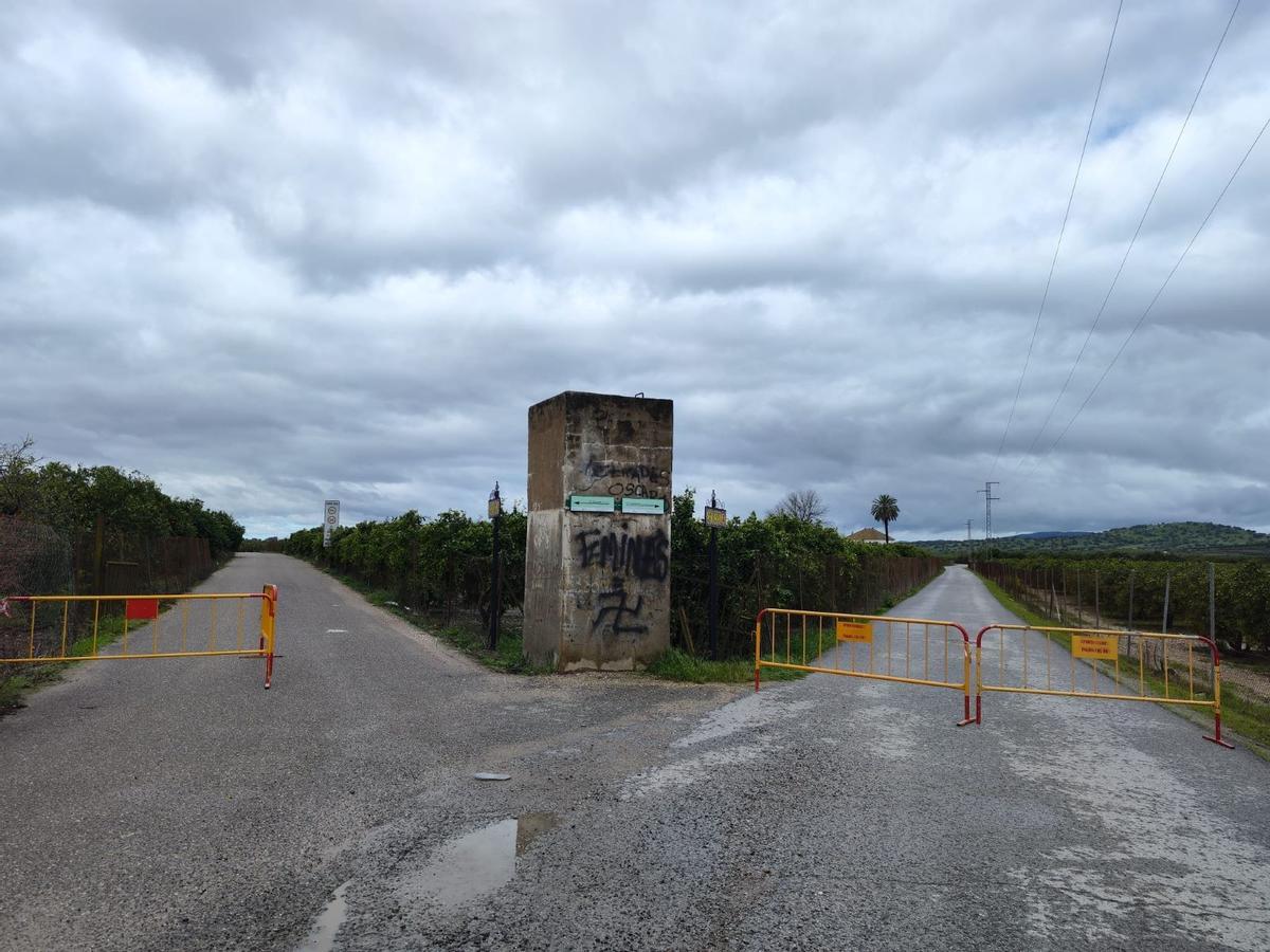 Caminos de acceso a los pagos de huerta ribereños al Guadalquivir, cortados.