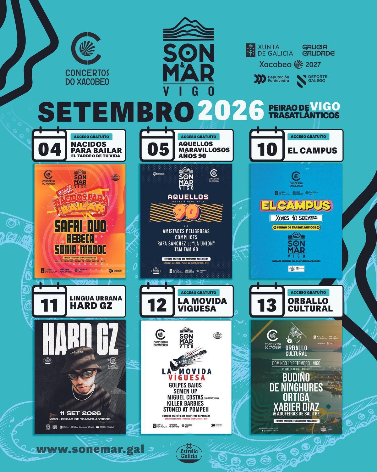 Programa completo del ciclo SON E MAR en Vigo.