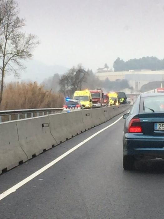 Accident a la C-55, a Sant Vicenç