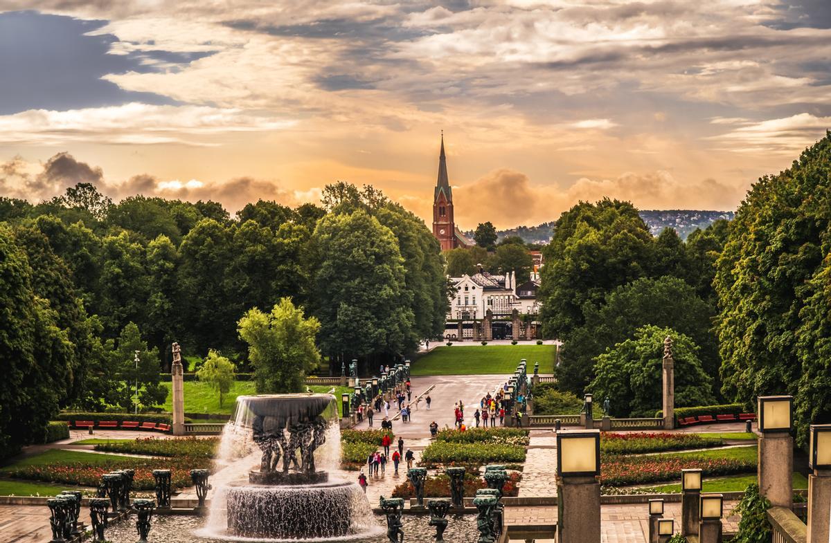 Parque de Esculturas de Vigeland en la ciudad de Oslo