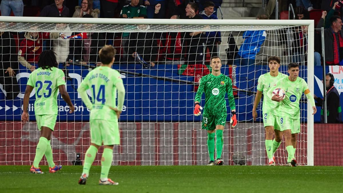 El 1×1 of Barça against Osasuna al descanso