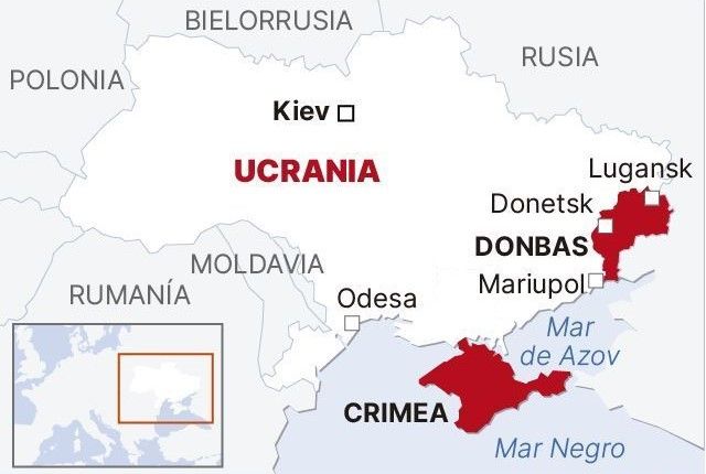Mapa de Ucrania.