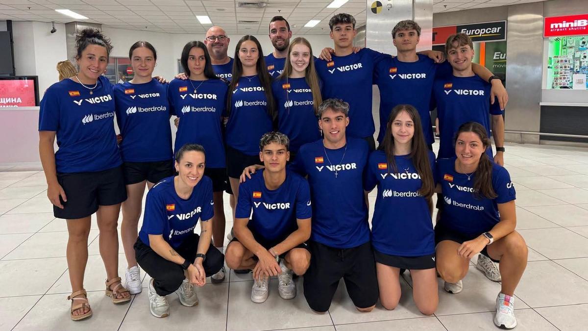 El equipo de España, partiendo hacia el Europeo.