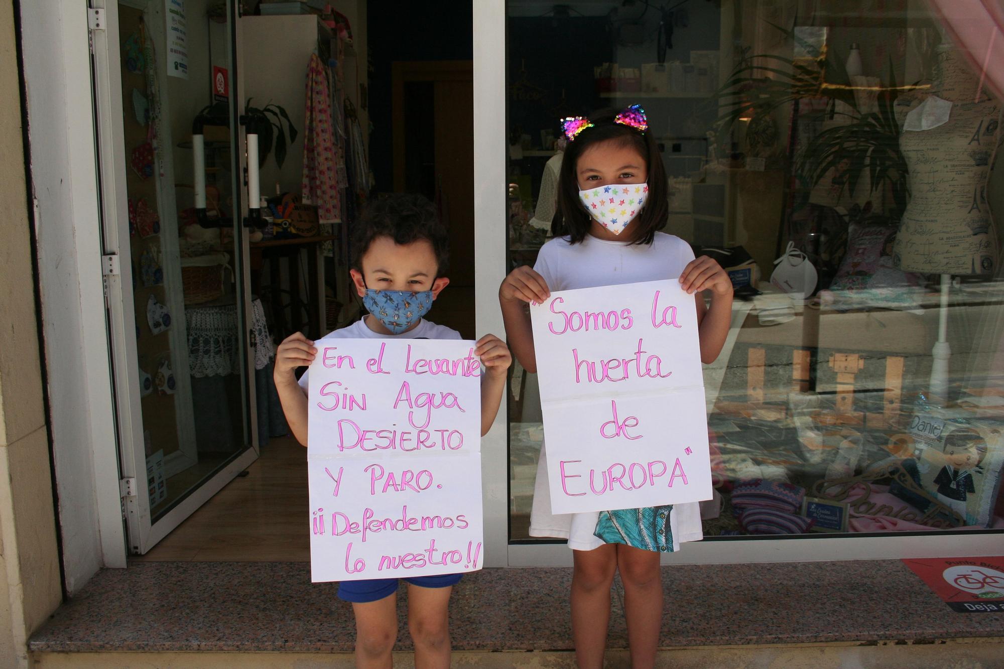 Protesta en defensa del Trasvase en Lorca