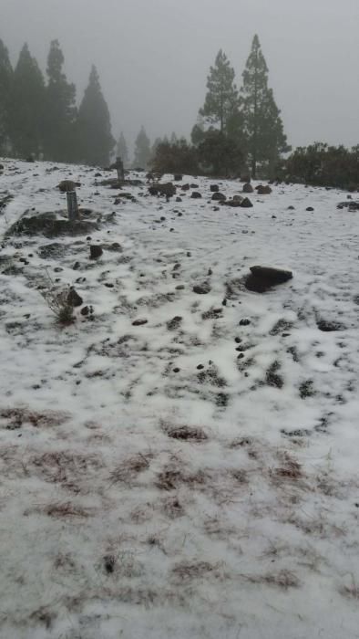 Nieve en la cumbre de Gran Canaria