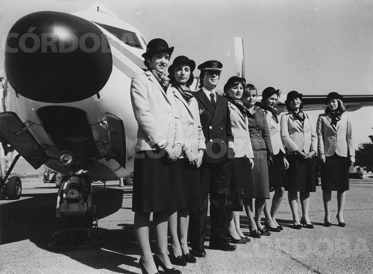 Personal de vuelo de Air Condal en 1983