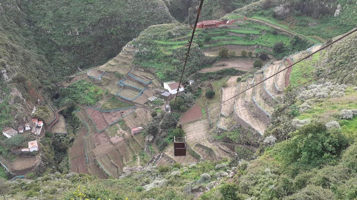 Una zona de bancales en El Batán, en el Macizo de Anaga.