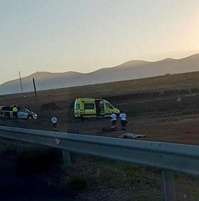 Un motorista muere en Fuerteventura tras chocar con un turismo