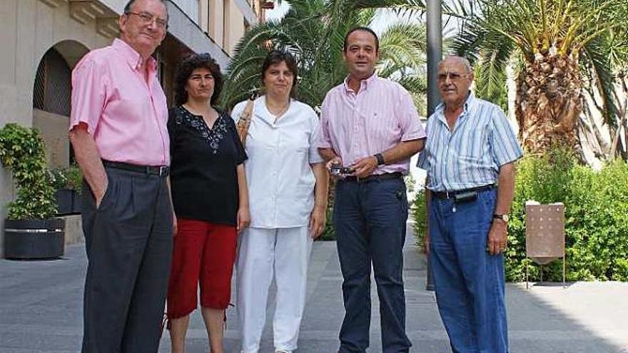 Isidro Espinós, Consuelo Ballestero, Maite Ausina, Olcina y Gregorio Durá.