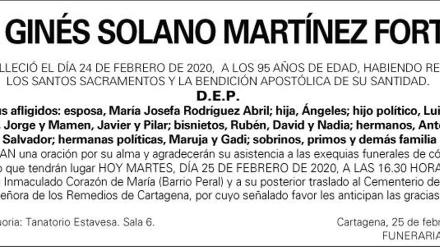 D. Ginés Solano Martínez Fortún