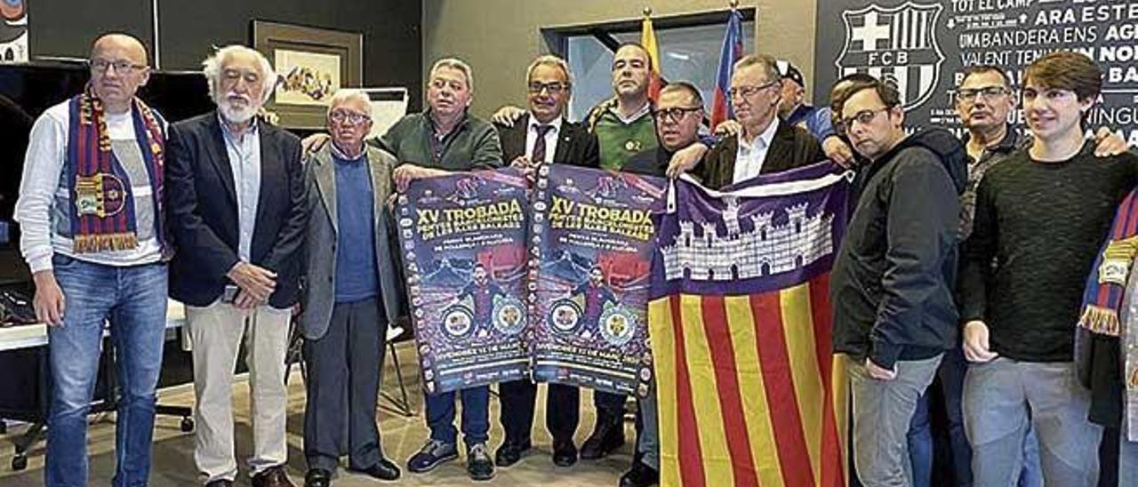 Las peÃ±as del Barcelona de Balears presentaron la XV Trobada en el Nou Camp.