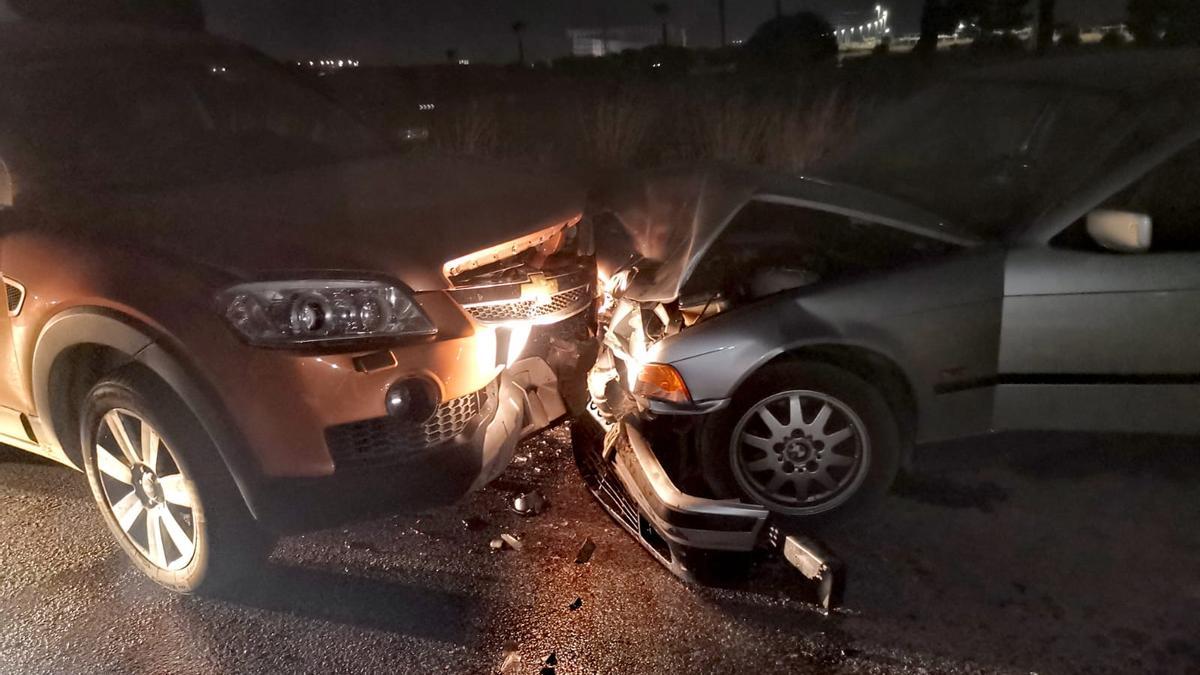 Imagen del siniestro sufrido este pasado viernes por la noche en Almassora.