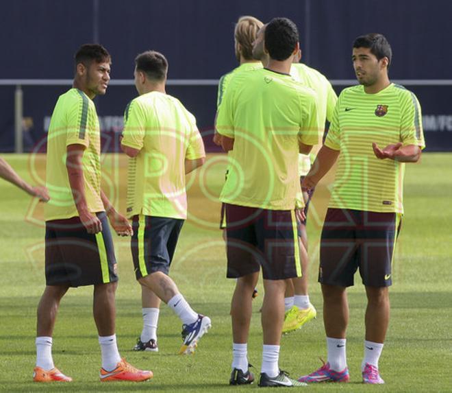 Las imágenes del entreno del Barça