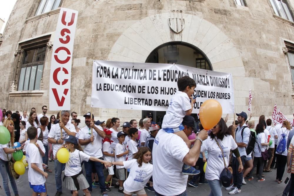 Manifestación de la concertada en Valencia