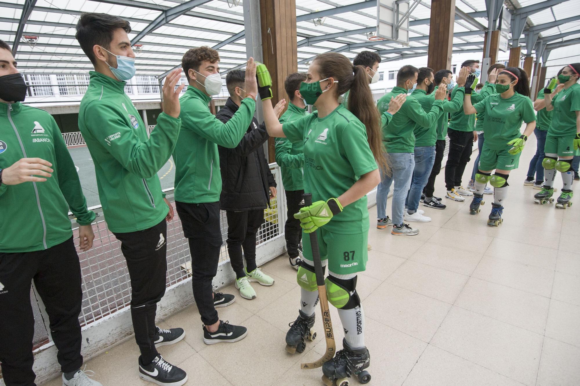 Un pasillo de campeones para las campeonas del Liceo