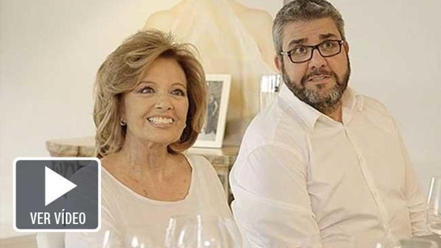 Florentino Fernández, con María Teresa Campos.