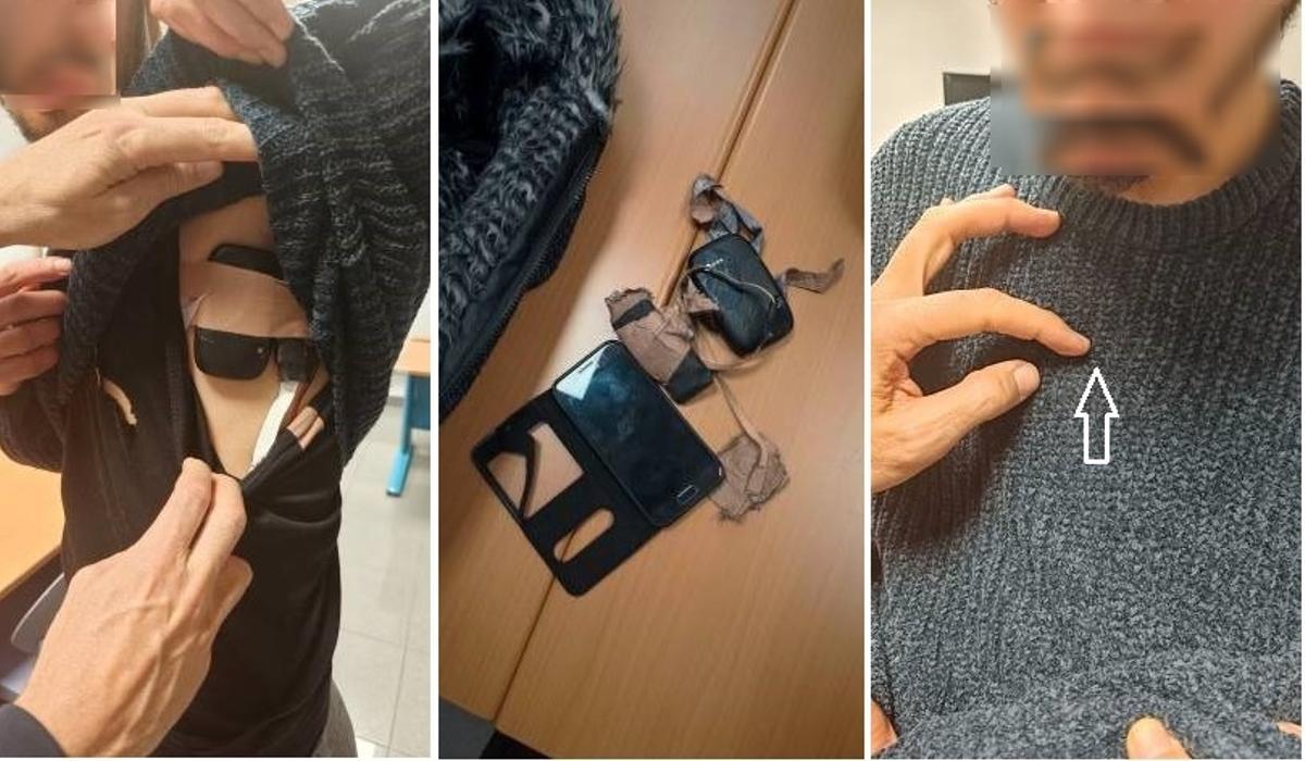 Imagen de los dispositivos para copiar detectados por Mossos en Lleida