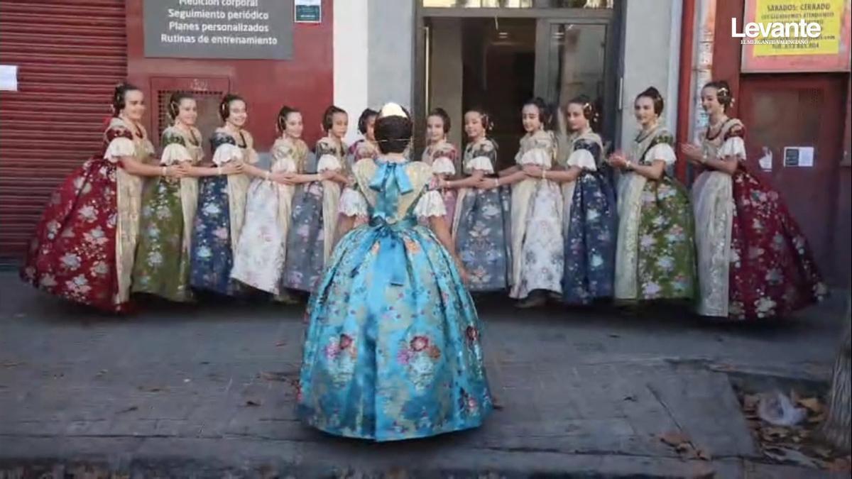 Marta Mercader desvela su espolín Fallera Mayor Infantil de València