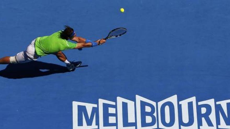 Nadal durante el partido contra Tommy Haas.