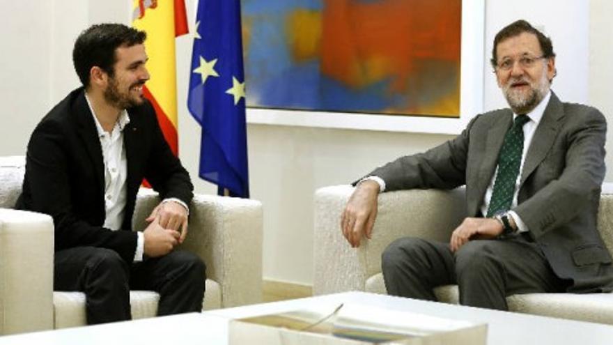Reunión en la Moncloa entre Rajoy y Alberto Garzón