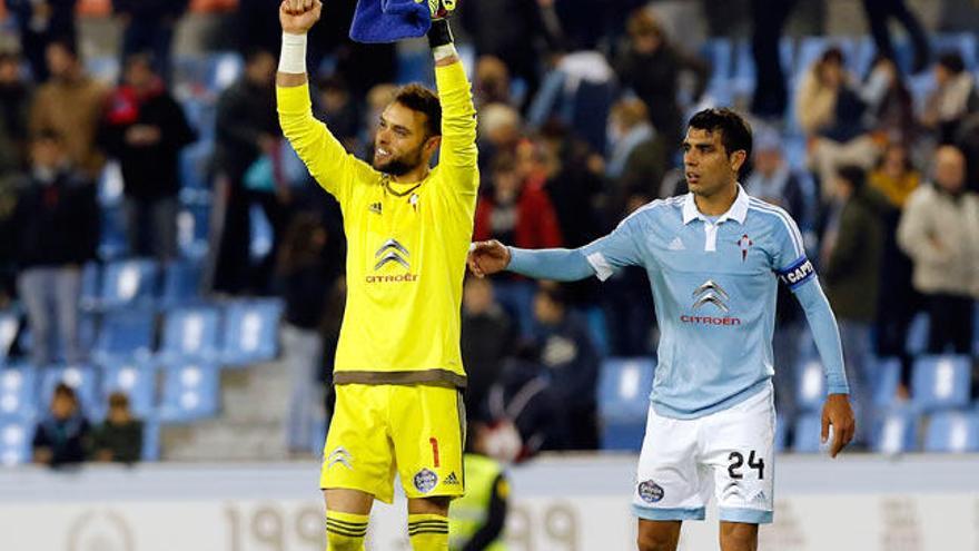 Sergio Álvarez, junto a Augusto en Balaídos // MG BREA