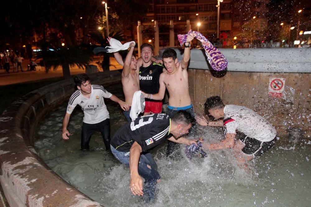 Celebración en Cartagena del triunfo del Madrid