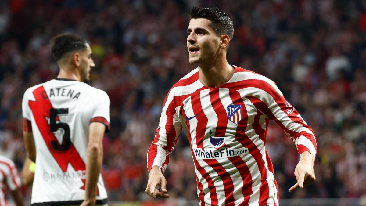 Morata durante el partido ante el Rayo