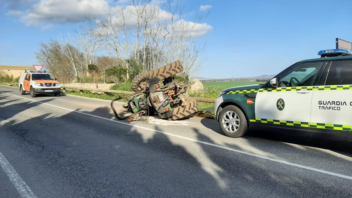 Muere un hombre en un accidente de tractor en Porreres