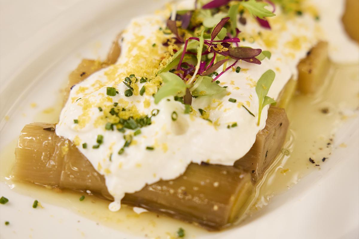 Puerros confitados en Casa Telmo