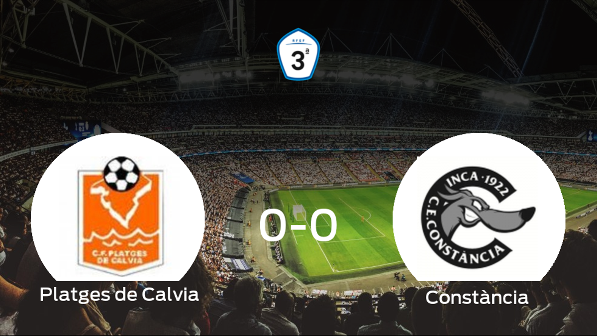 El Platges de Calvia y el Constància se reparten los puntos en un partido sin goles (0-0)