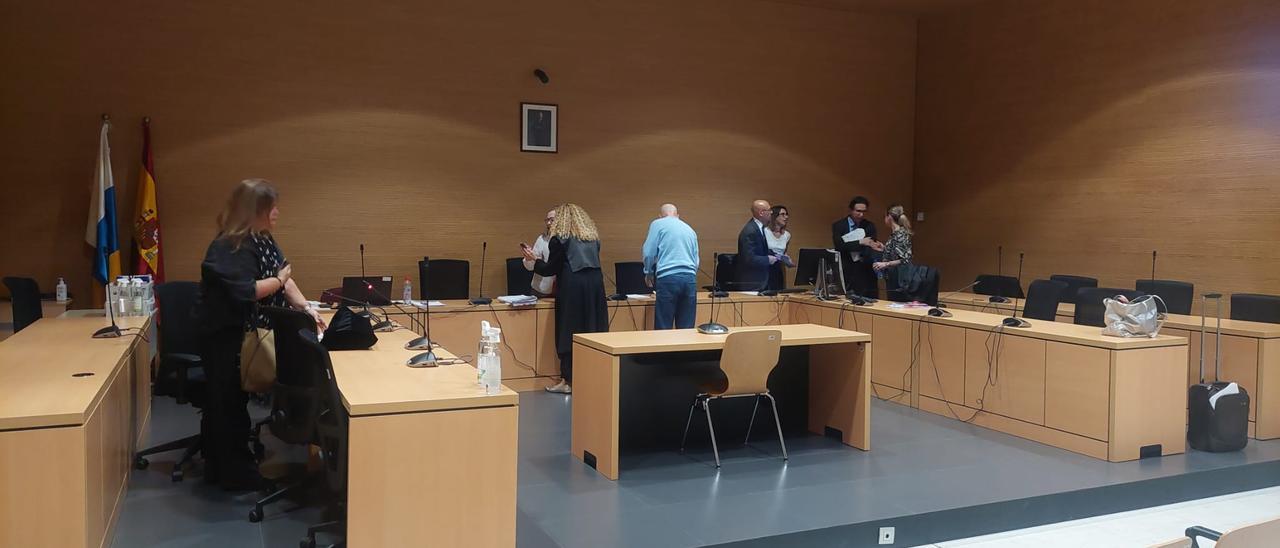 Imagen de la sala de la Audiencia Provincial de Las Palmas tras la celebración del juicio.