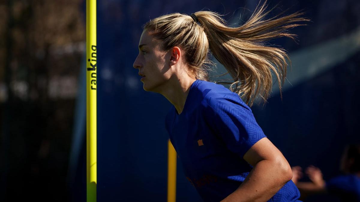 Alexia Putellas, en un momento del entrenamiento.