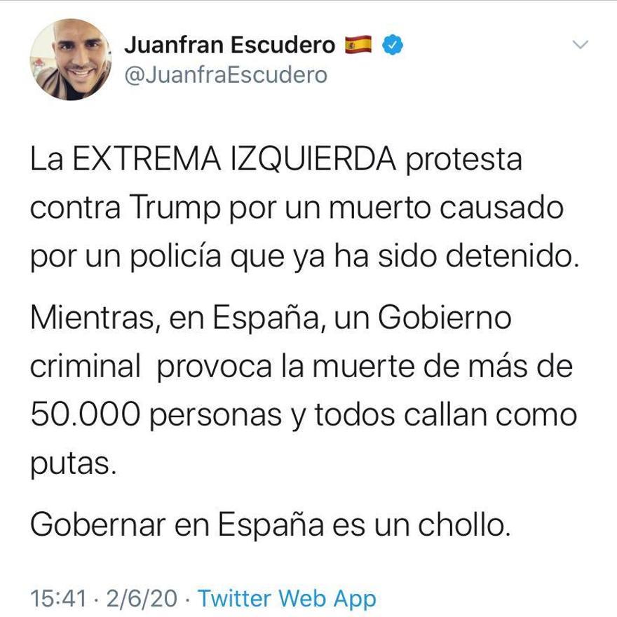 El exconcejal de Cs Juan Francisco Escudero se autodeclara fascista