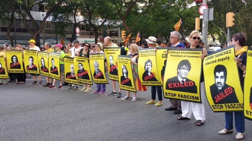 Imagen de la manifestación en Barcelona.