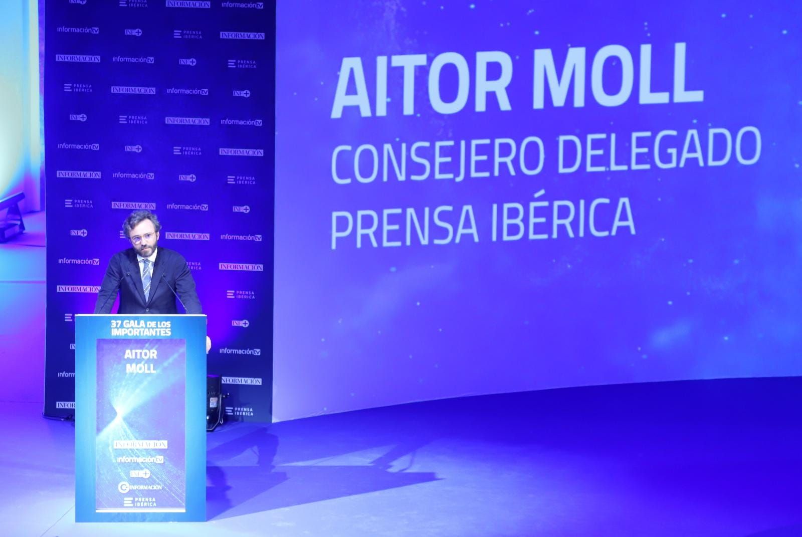 Aitor Moll, Consejero Delegado de Prensa Ibérica, durante su discurso.