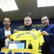 Imagen de la presentación de Sergio González como nuevo técnico del Cádiz CF, hace un mes.