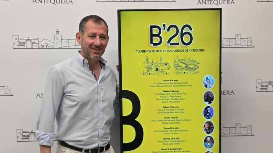 B’26 vuelve este sábado: ocho noches de música y animación recorrerán los barrios y pedanías de Antequera hasta septiembre