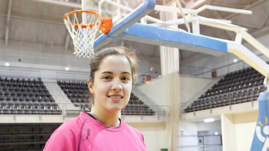 Sara Sánchez, ayer en su primer entrenamiento en el Quirinal.